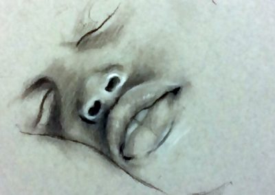 Sleep- Charcoal on paper