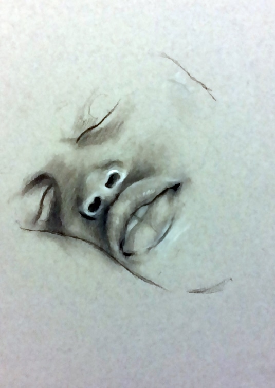 Sleep- Charcoal on paper