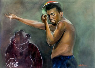 Portrait showing that it only takes a drop to change a person's life.